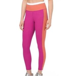Wilo the Label colorblock Pink and Orange Athletic Leggings